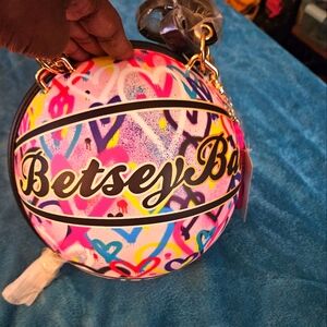 Woman's Pink Graffiti Basketball Purse